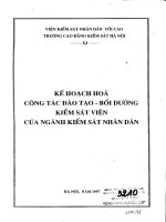 Kế hoạch hóa công tác đào tạo bồi dưỡng kiểm sát viên của ngành kiểm sát nhân dân