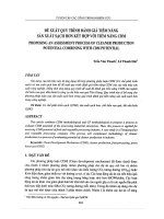 Đề xuất quy trình đánh giá tiềm năng sản xuất sạch hơn kết hợp với tiềm năng CDM