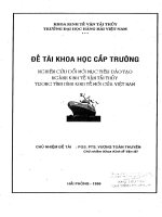 Nghiên cứu đổi mới mục tiêu đào tạo ngành kinh tế vận tải thủy trong tình hình kinh tế mới của việt nam