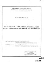 Hoạt động của viện kiểm sát nhân dân cấp huyện trong công tác phòng ngừa tội phạm