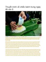 Thuyết minh về chiếc bánh trưng ngày tết văn 8 