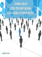 Chính sách đền ơn đáp nghĩa của đảng và nhà nước