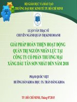 Giải pháp hoàn thiện hoạt động quản tri nguồn nhân lực tại công ty cổ phần thương mại xăng dầu tân sơn nhất đến năm 2018
