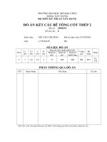 đồ án bê tông cốt thép 2