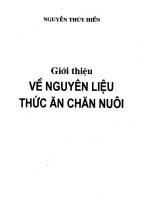 Giới Thiệu Về Nguyên Liệu Thức Ăn Chăn Nuôi – Nguyễn Thúy Hiển