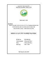 Khảo sát khả năng sản xuất của gà Broiler Ross 308 nuôi chuồng kín tại nông hộ xã Phấn Mễ  huyện Phú Lương  tỉnh Thái Nguyên