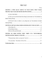 Báo cáo thực tập tại ngân hàng vietcombank chi nhánh chương dương