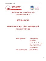 Bản báo cáo phương pháp học tiếng anh hiệu quả của sinh viên IBD