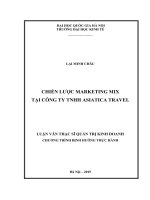 Chiến lược marketing mix tại công ty TNHH asiatica travel 