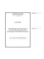 Phát triển dịch vụ ngân hàng bán lẻ tại ngân hàng thương mại cổ phần hàng hải việt nam chi nhánh thái nguyên 