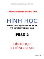 Phương pháp giải toán hình học (Phần 2: HHKG)