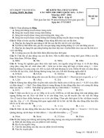 bộ đề thi thử thpt quốc gia lý 2016 môn vật lý có đáp án