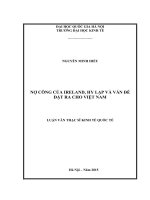 Nợ công của ireland, hy lạp và vấn đề đặt ra cho việt nam 