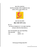 XÂY DỰNG WEBSITE TƯ VẤN CHỌN TRƯỜNG ÁP DỤNG PHƯƠNG PHÁP HỎI XA