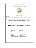 Khảo sát khả năng sinh sản của lợn nái Landrace và Yorkshire từ lứa 2  5 tại trang trại ông Trần Văn Liêm  xã Cổ Lũng, huyện Phú Lương, tỉnh Thái Nguyên