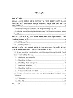 Báo cáo thực tập tại ngân hàng TMCP ngoại thương chi nhánh thanh xuân