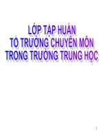 Lớp tập huấn tổ trưởng chuyên môn trong trường trung học 