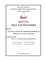 Kỹ thuật ứng dụng Adobe Photoshop CS5 xử lý ảnh và đồ họa