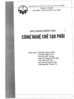 Bài Giảng Công Nghệ Chế Tạo Phôi