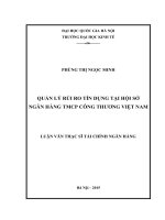 Quản lý rủi ro tín dụng tại hội sở ngân hàng TMCP công thương việt nam 