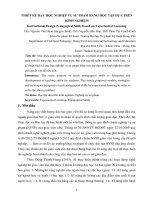 Kỹ thuật thiết kế dạy học nghiệp vụ sư phạm (NVSP) bằng học tập trải nghiệm