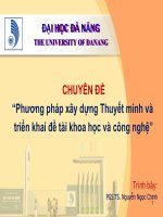 Chuyên đề phương pháp xây dựng thuyết minh và triển khai đề tài khoa học và công nghệ