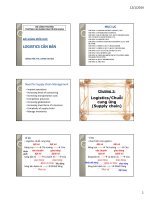 Bài giảng môn học logistics căn bản