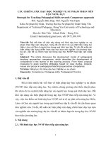 Các chiến lược dạy học nghiệp vụ sư phạm (NVSP) theo tiếp cận năng lực