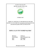 Nghiên cứu ảnh hưởng của hỗn hợp ruột bầu đến sinh trưởng của cây Sa Mộc Dầu (Cunninghamia konishii Hayata)