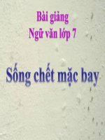 Bài giảng ngữ văn 7 bài 26 sống chết mặc bay 2 