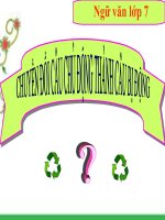 Bài giảng ngữ văn 7 bài 23 chuyển đổi câu chủ động sang câu bị động 3 