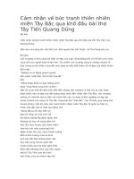 Cảm nhận về bức tranh thiên nhiên miền tây bắc qua khổ đầu bài thơ tây tiến quang dũng 