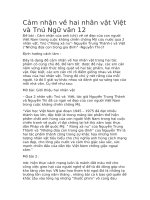 Cảm nhận về hai nhân vật việt và tnú ngữ văn 12 