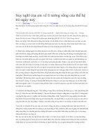 Suy nghĩ của em về lí tưởng sống của thế hệ trẻ ngày nay 