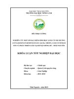 Nghiên cứu một số đặc điểm sinh học loài cây Re hương (Cinnamomum parthenoxylon (Jack.) Meisn.) làm cơ sở bảo tồn và phát triển loài tại huyện Đồng Hỷ - Thái nguyên