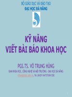 Kỹ năng viết bài báo khoa học