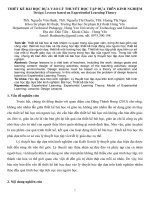 Thiết kế bài học dựa vào lí thuyết học tập trải nghiệm