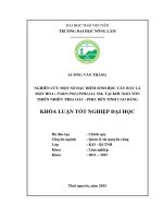 Nghiên cứu một số đặc điểm sinh học cây Bẩy lá một hoa (Paris Poluphilall Sm) tại khu bảo tồn thiên nhiên Phia Oắc - Phia Đén tỉnh Cao Bằng