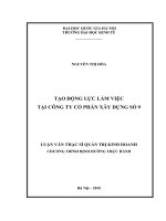 Tạo động lực làm việc tại công ty cổ phần xây dựng số 9 