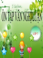 Bài giảng ngữ văn 7 bài 25 ôn tập văn nghị luận 8 