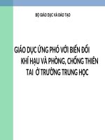 giáo dục ứng phó với biến đổi khí hậu và c ở trường trung học