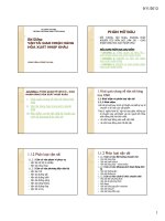 Bài giảng vận tải giao nhận hàng hóa xuất nhập  khẩu