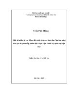 Một số nhân tố tác động đến tính tích cực học tập Của học viên đào tạo sĩ quan cấp phân đội hiện nay