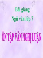 Bài giảng ngữ văn 7 bài 25 ôn tập văn nghị luận 2 