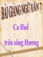 Bài giảng ngữ văn 7 bài 28 ca huế trên sông hương 2 