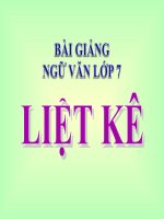 Bài giảng ngữ văn 7 bài 28 liệt kê 4 