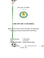 Tổ chức công tác kế toán “bán hàng và xác định kết quả bán hàng tại công ty liên doanh TOYOTA giải phóng