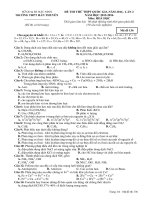 Đề thi thử THPT Quốc gia năm 2016 môn Hóa học trường THPT Hàn Thuyên, Bắc Ninh (Lần 2)