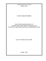 Thực tiễn thi hành pháp luật về khấu trừ, hoàn thuế giá trị gia tăng tại chi cục thuế quận hải châu, thành phố đà nẵng 