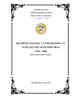 Hệ thống giáo dục và chế độ khoa cử nước đại việt dưới thời trần (1226 - 1400)